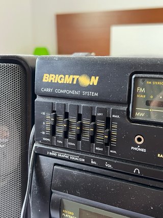Radio Casete Doble Pletina BRIGMTON Vintage