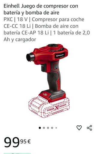 Bomba de aire Einhell a batería