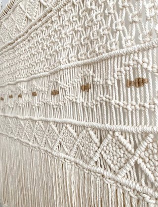 Tapiz macramé artesanal 115 x 128 cm