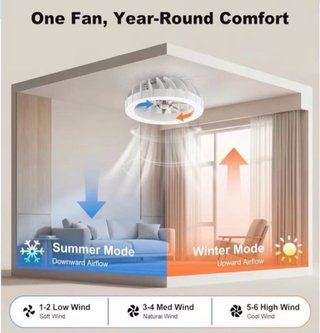 Lámpara Techo Ventilador 2 Modos