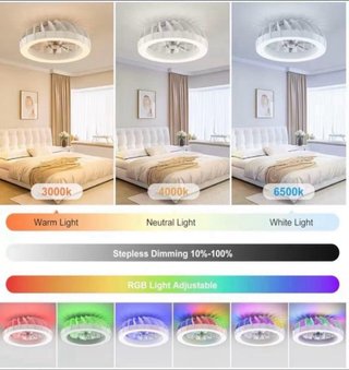 Lámpara Techo Ventilador 2 Modos