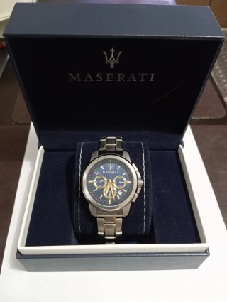 Reloj Maserati Cronógrafo Azul y Dorado