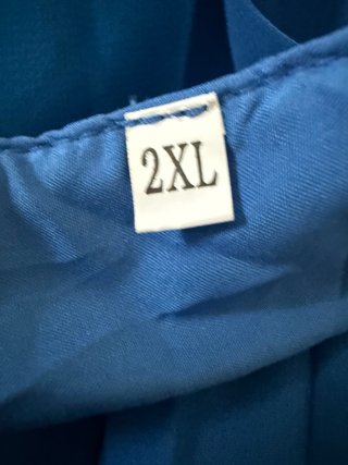 Vestido largo azul plisado talla 42