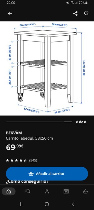 CARRO AUXILIAR IKEA BEKVÄM