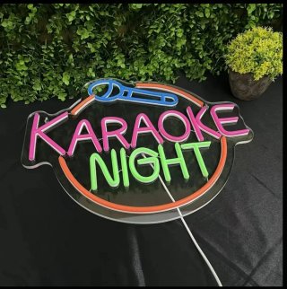 Lampada Neon LED "KARAOKE Night"