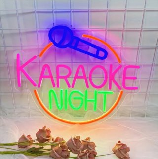Lampada Neon LED "KARAOKE Night"
