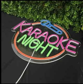 Lampada Neon LED "KARAOKE Night"