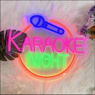 Lampada Neon LED "KARAOKE Night"