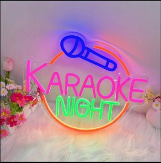 Lampada Neon LED "KARAOKE Night"