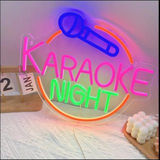 Lampada Neon LED "KARAOKE Night"