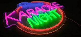 Lampada Neon LED "KARAOKE Night"