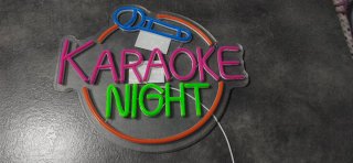 Lampada Neon LED "KARAOKE Night"