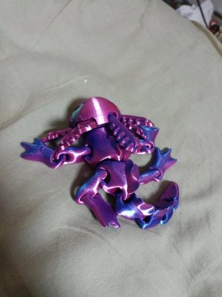 Ajolote 3D Morado y Azul