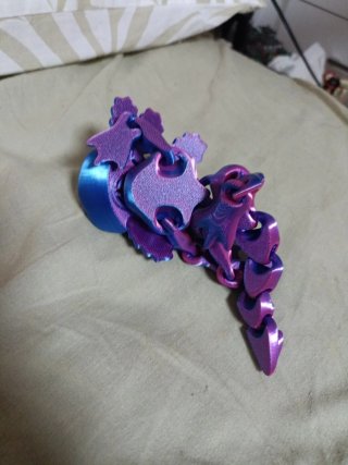 Ajolote 3D Morado y Azul