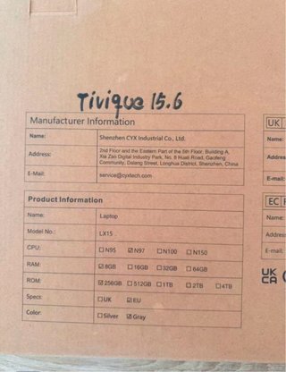 Ordenador portátil 15,6"