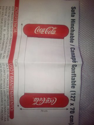 Sofá hinchable Coca-Cola