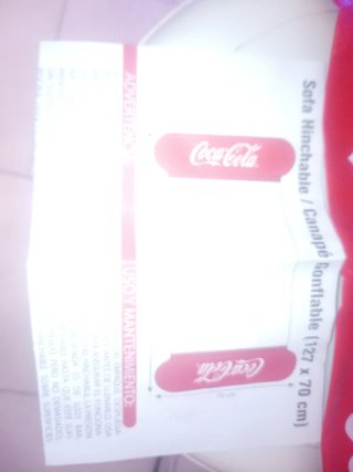 Sofá hinchable Coca-Cola