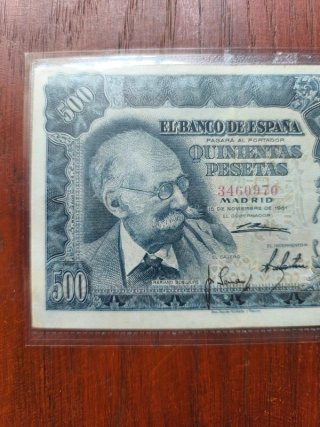 Billete 500 pesetas Benlliure 1951