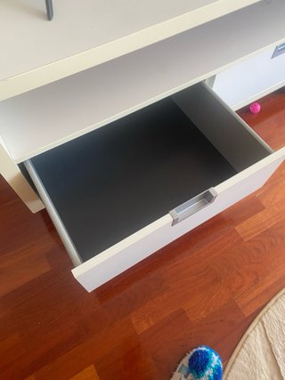 Mueble TV blanco con almacenaje