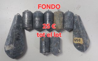Plomos de pesca de fondo - Lote 25€