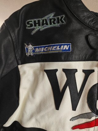 Chaqueta de cuero para moto West talla 56
