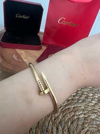 Pulsera Cartier Clavo Acero Inoxidable Dorado