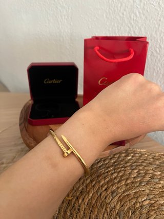 Pulsera Cartier Clavo Acero Inoxidable Dorado