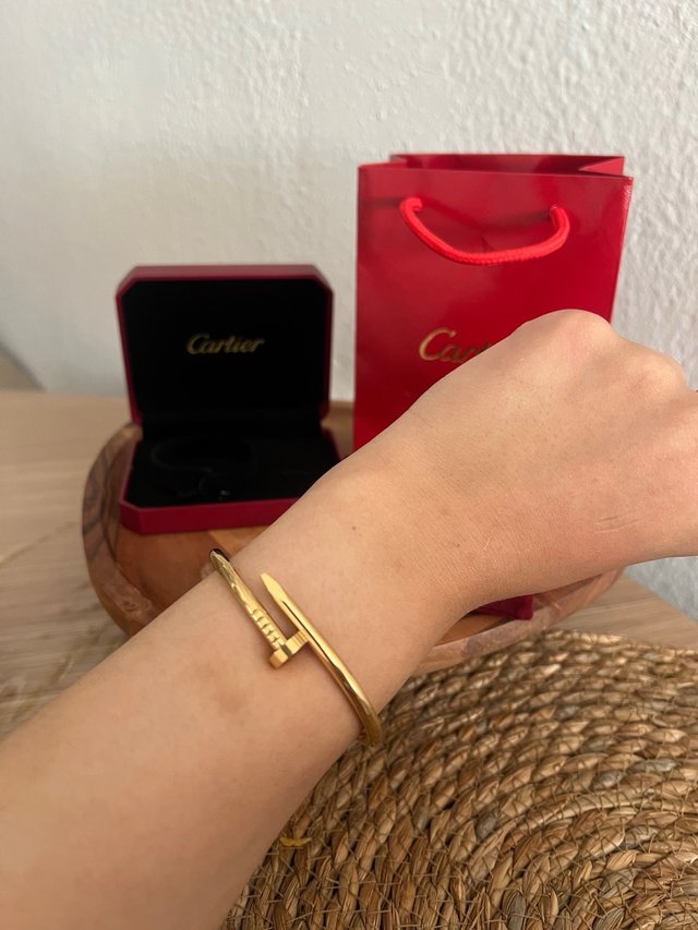 Pulsera Cartier Clavo Acero Inoxidable Dorado