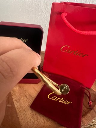 Pulsera Cartier Clavo Acero Inoxidable Dorado