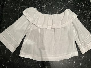 ZARA blusa 100% lino escote hombros