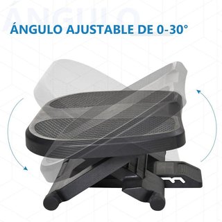 Reposapiés Ajustable Altura Ángulo Masaje Negro