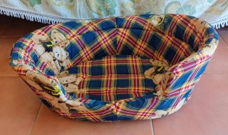 Cuna para perro o gato con estampado de ositos