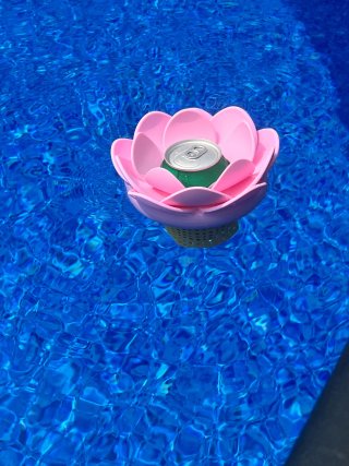 Portalatas Flotante Flor Piscina