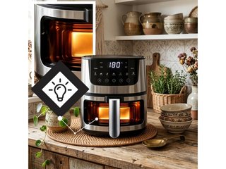 Freidora de aire sin aceite 5 L 1500 W horno