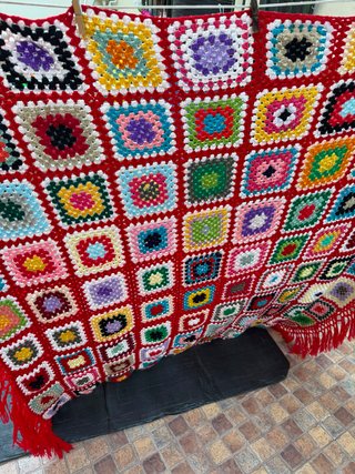 Manta o colcha  de ganchillo o crochet patchwork h