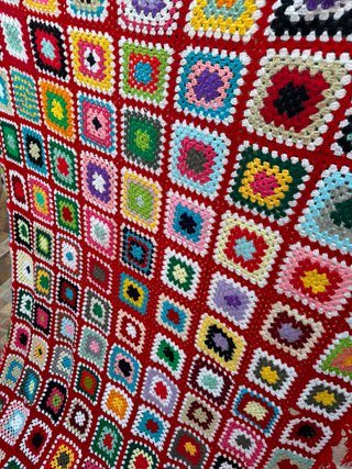 Manta o colcha  de ganchillo o crochet patchwork h