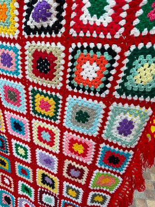 Manta o colcha  de ganchillo o crochet patchwork h