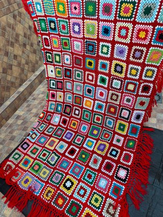 Manta o colcha  de ganchillo o crochet patchwork h