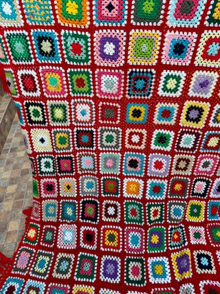 Manta o colcha  de ganchillo o crochet patchwork h