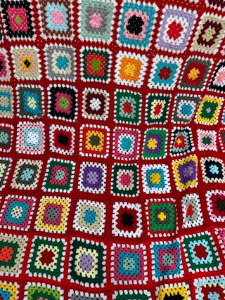 Manta o colcha  de ganchillo o crochet patchwork h