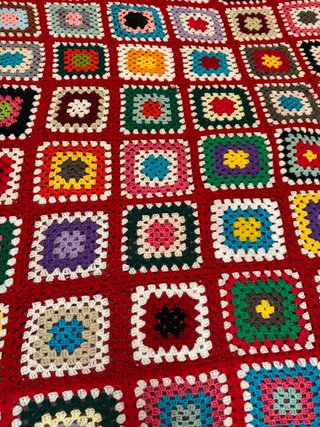 Manta o colcha  de ganchillo o crochet patchwork h