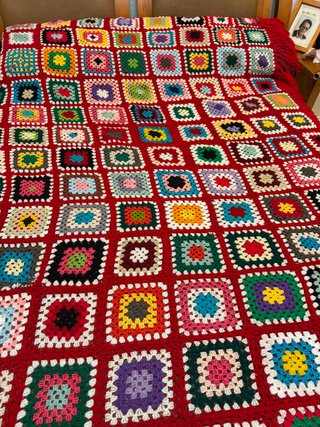 Manta o colcha  de ganchillo o crochet patchwork h