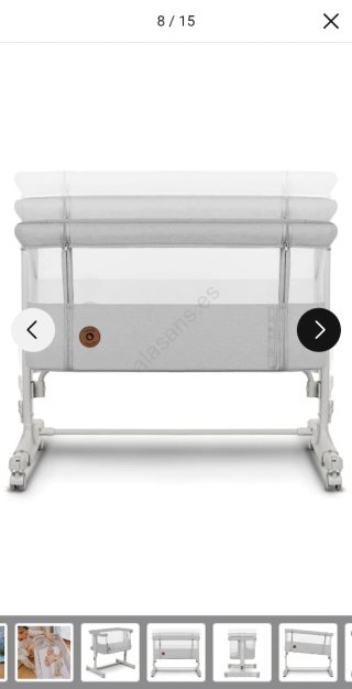 Cuna infantil Lionelo Aurora gris