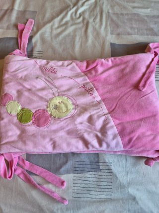 Chichonera cuna rosa con dibujo
