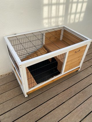 Jaula para Conejos PawHut Madera con Rampa