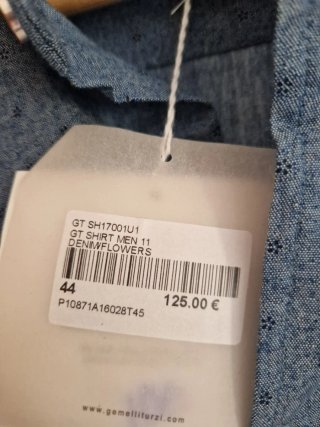 Camisa Italiana Azul Estampada