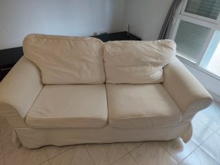 Sofá 2 plazas IKEA Hallarp blanco
