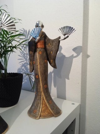 Figuras Japonesas Resina Geishas Abanicos