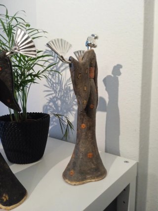 Figuras Japonesas Resina Geishas Abanicos