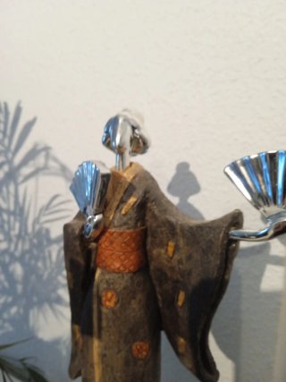 Figuras Japonesas Resina Geishas Abanicos